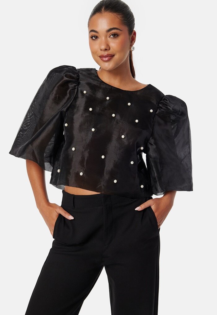 Bubbleroom Occasion Pearl Organza Blouse