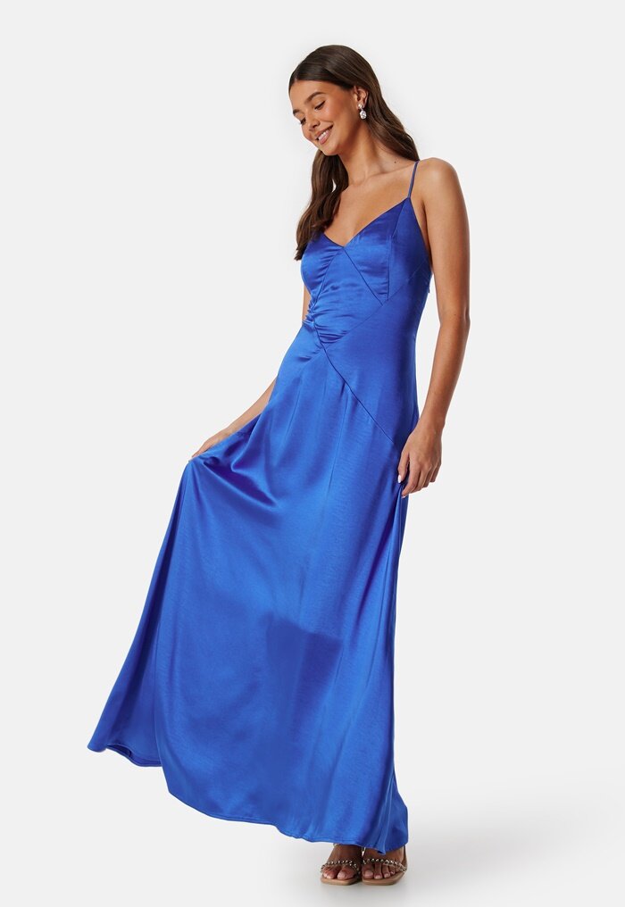 Bubbleroom Occasion Satin Strap Gown