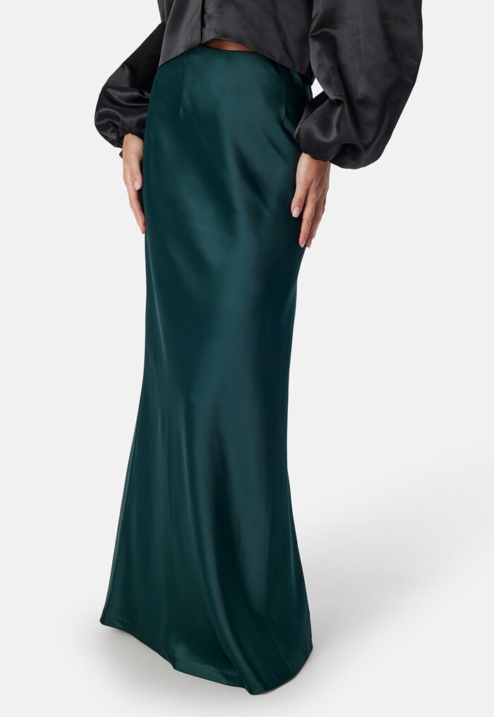 Bubbleroom Occasion Straight Satin Maxi Skirt