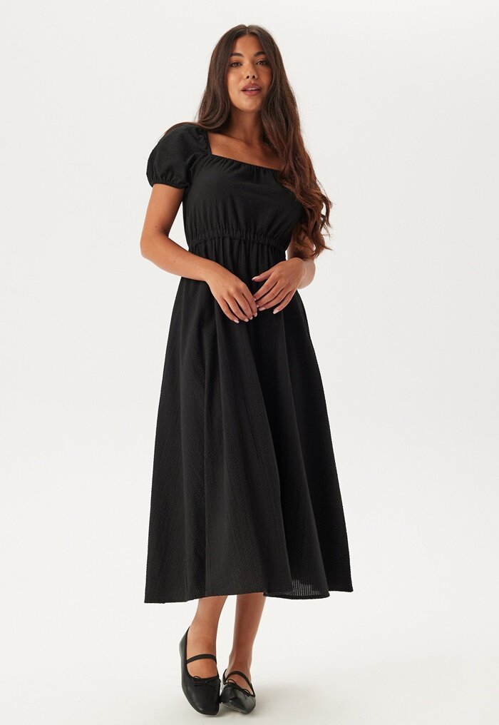 BUBBLEROOM Puff Sleeve Cotton Dress