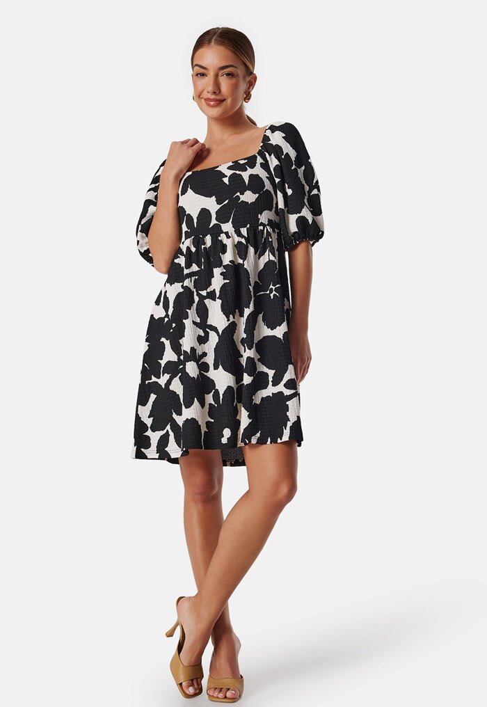 BUBBLEROOM Puff Sleeve Short Dress