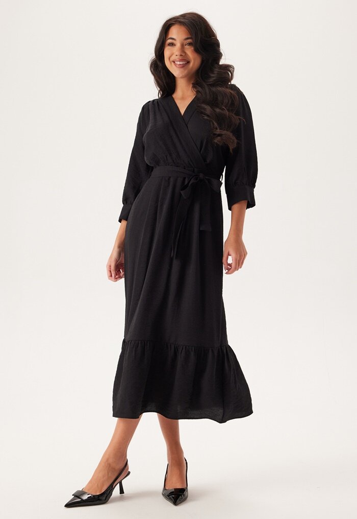 BUBBLEROOM Puff Sleeve Structured Dress 