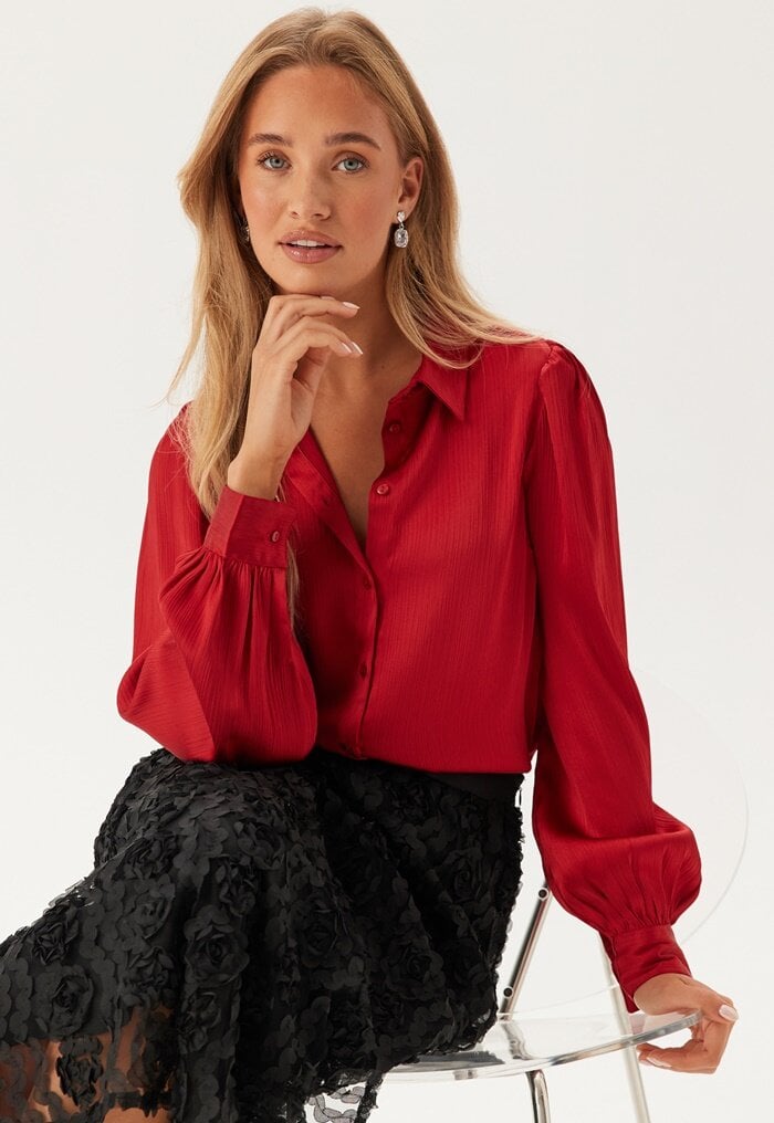 BUBBLEROOM Puff Sleeve Structured Shirt