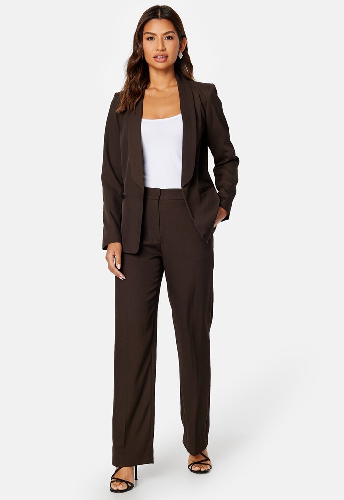 BUBBLEROOM High Waist Regular Suit Trousers