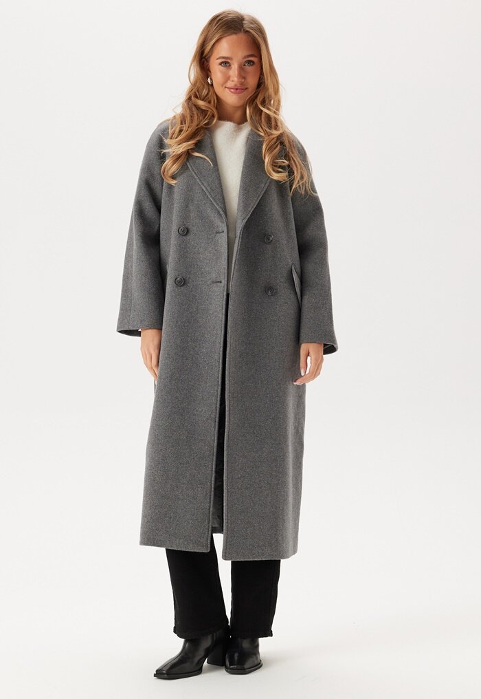 BUBBLEROOM Raglan Sleeve Wool Blend Coat