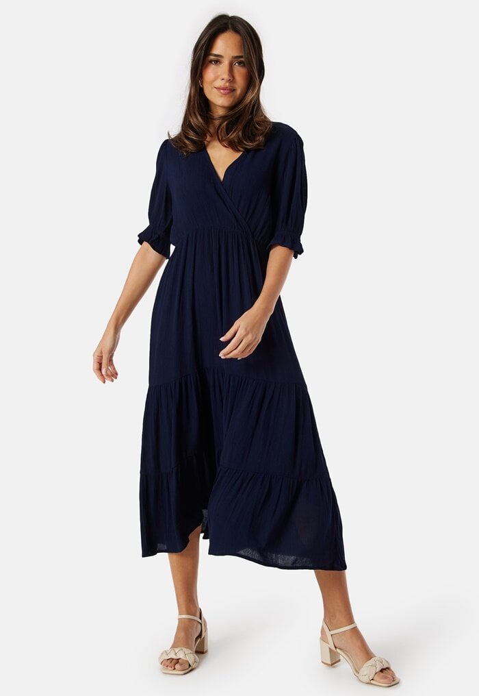 BUBBLEROOM Puff Sleeve Viscose Dress