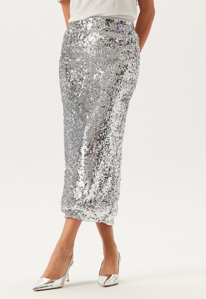 BUBBLEROOM Sequin Midi Skirt