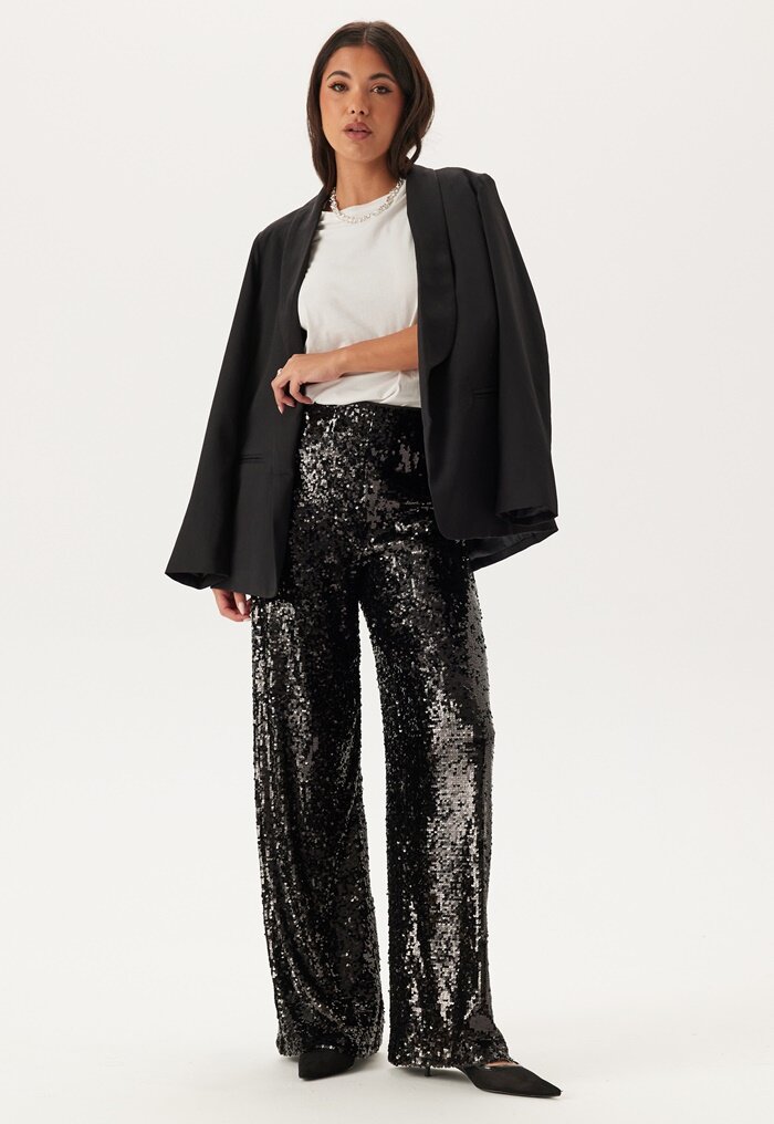 BUBBLEROOM Sequin Wide Trousers