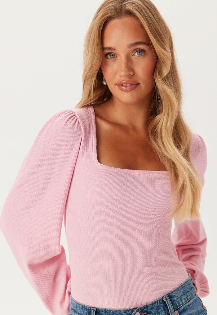 BUBBLEROOM Square Neck Balloon Sleeve Top