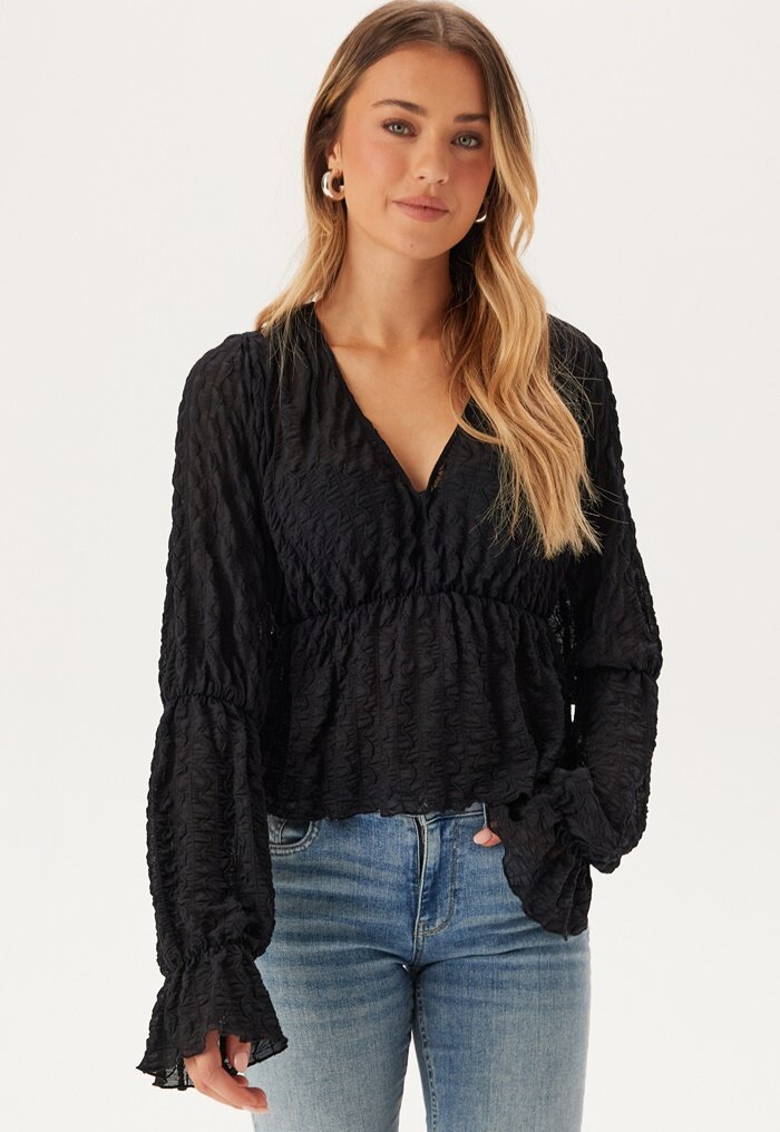 BUBBLEROOM V-Neck Flounce Blouse