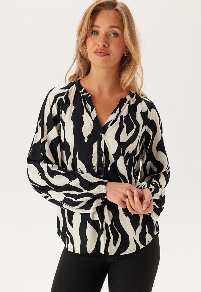 BUBBLEROOM V-neck Viscose L/S Blouse