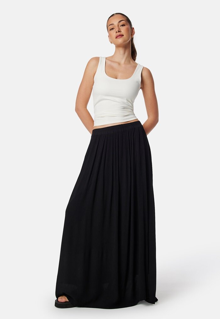 BUBBLEROOM Noele Viscose Crepe Maxi Skirt