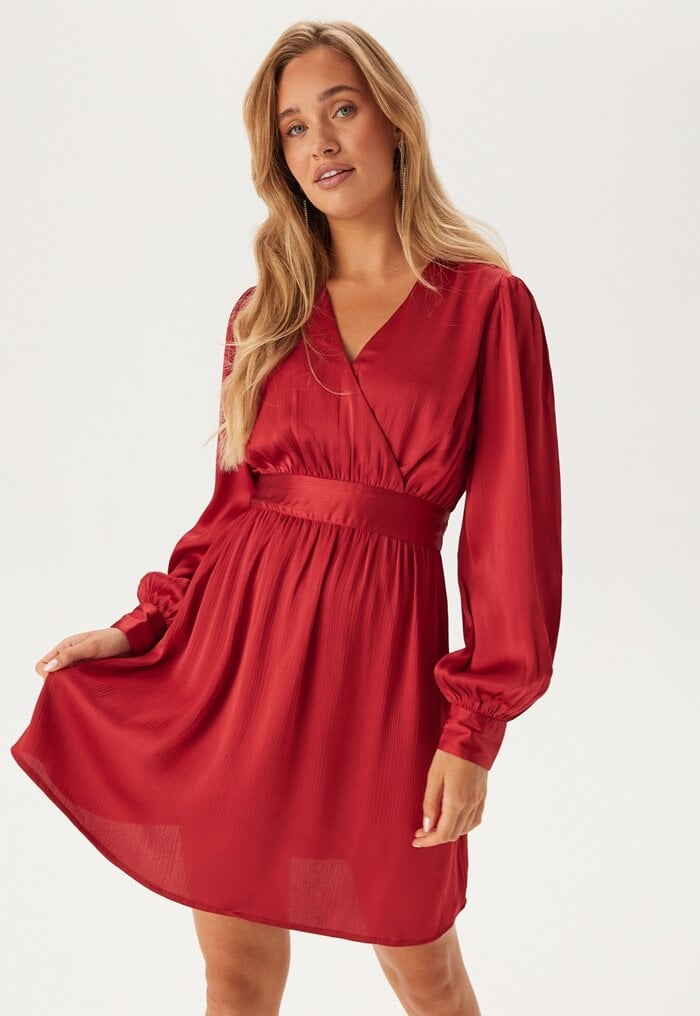 BUBBLEROOM Wrap L/S Structured Dress