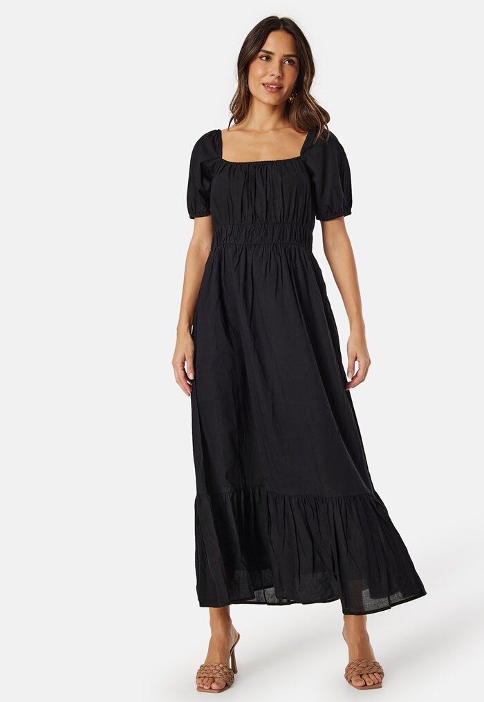 BUBBLEROOM Short Sleeve Cotton Maxi Dress