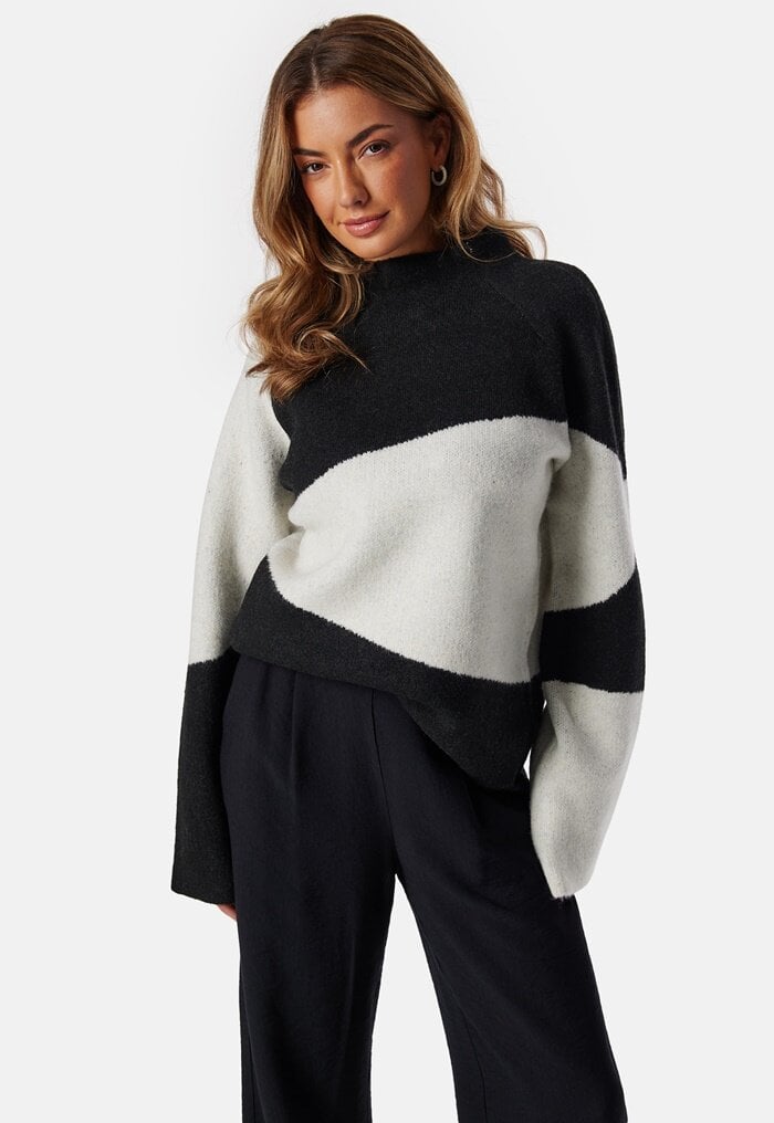 BUBBLEROOM Funnel Neck Knitted Sweater