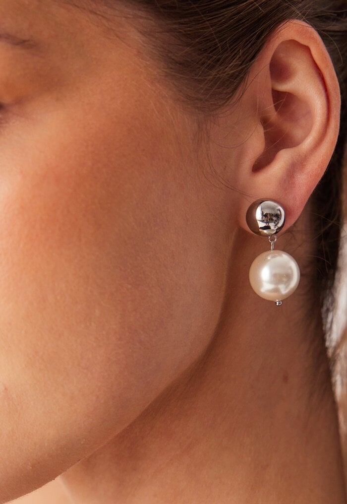 BY JOLIMA Jolie Pearl Earring, Steel