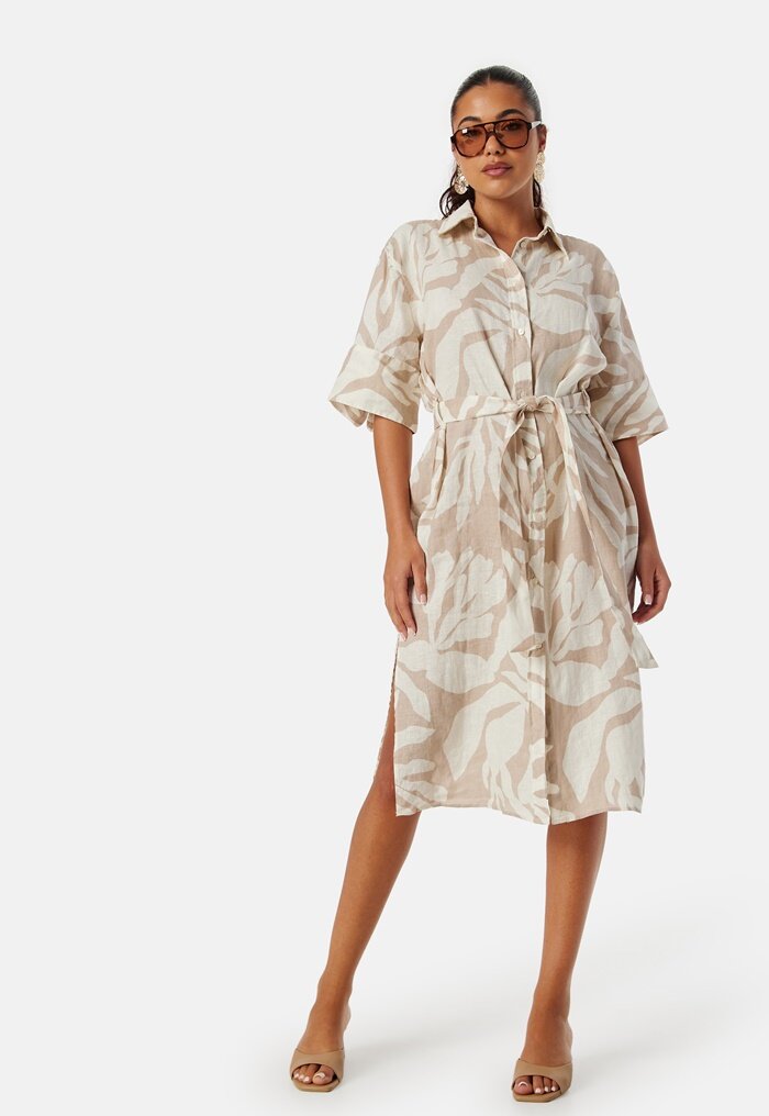 GANT Palm Print Linen Shirt Dress