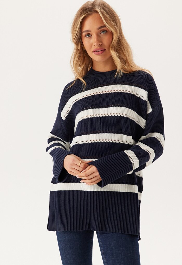 GANT Striped Textured C-neck