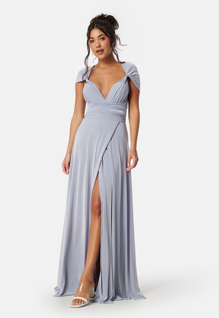 Goddiva Multi Tie Maxi Dress Split