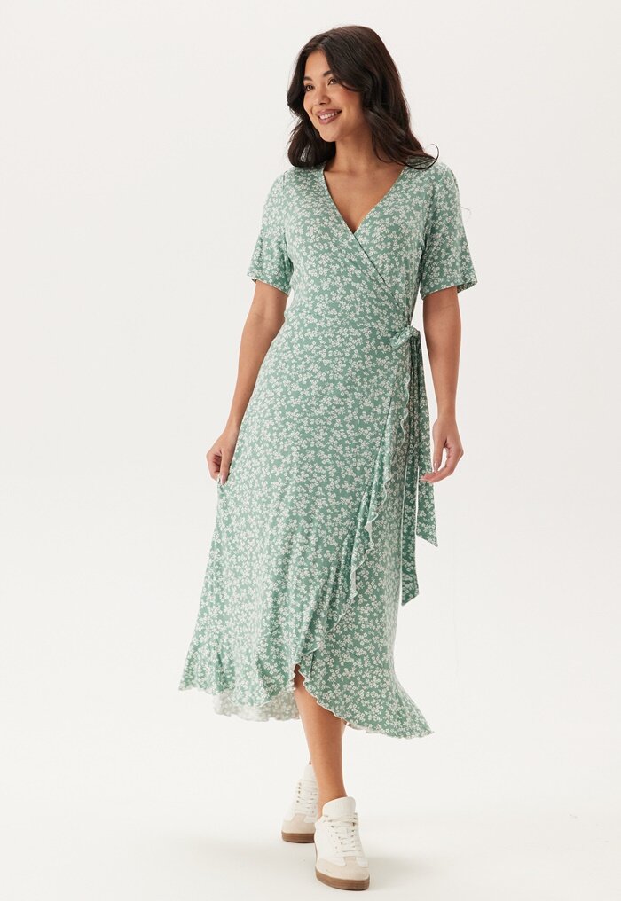 Happy Holly Frill S/S Wrap Dress