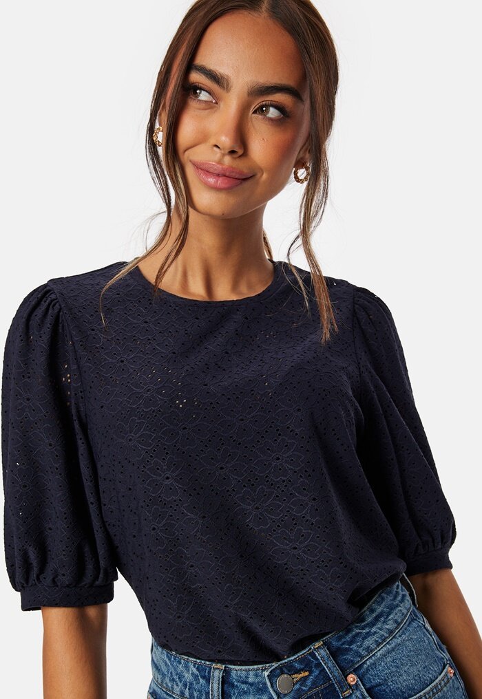 Happy Holly Broderie Anglaise Top