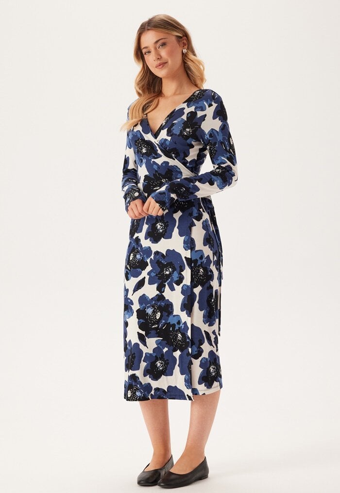 Happy Holly Long Sleeve Wrap Dress