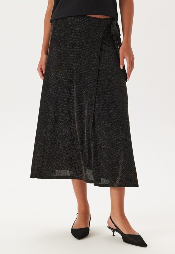 Happy Holly Sparkling Wrap Midi Skirt