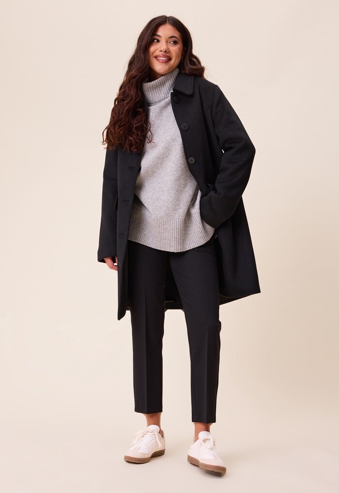 Happy Holly Straight Wool Blend Coat