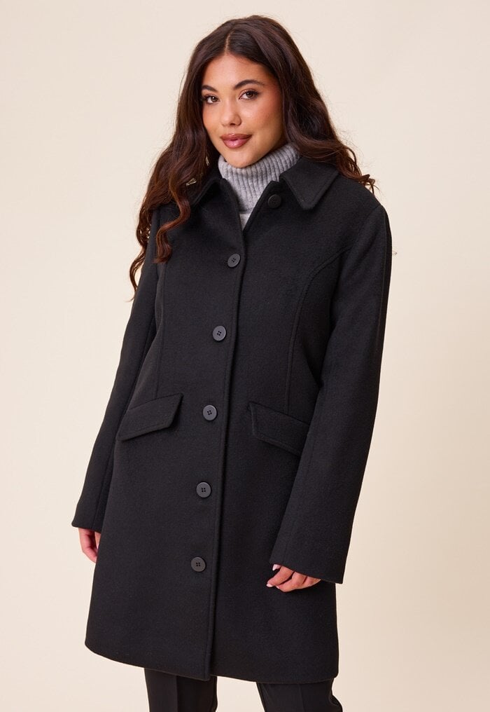 Happy Holly Straight Wool Blend Coat