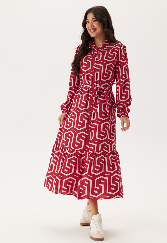 Happy Holly Viscose Long Sleeve Dress