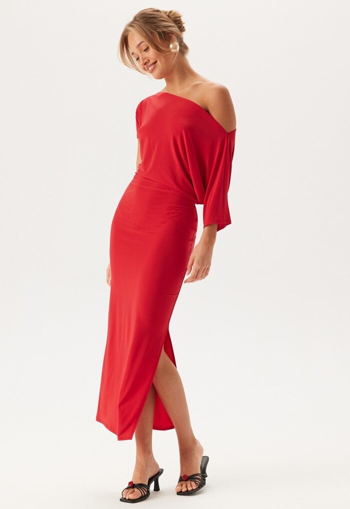 John Zack Off Shoulder Midaxi Dress