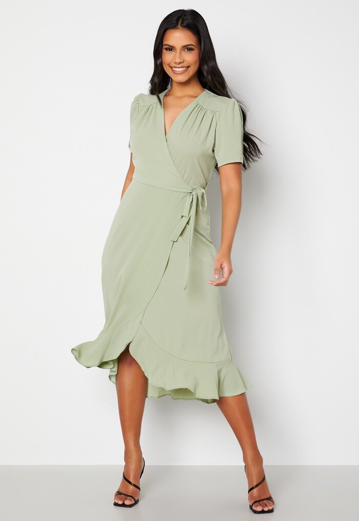 John Zack Short Sleeve Wrap Dress