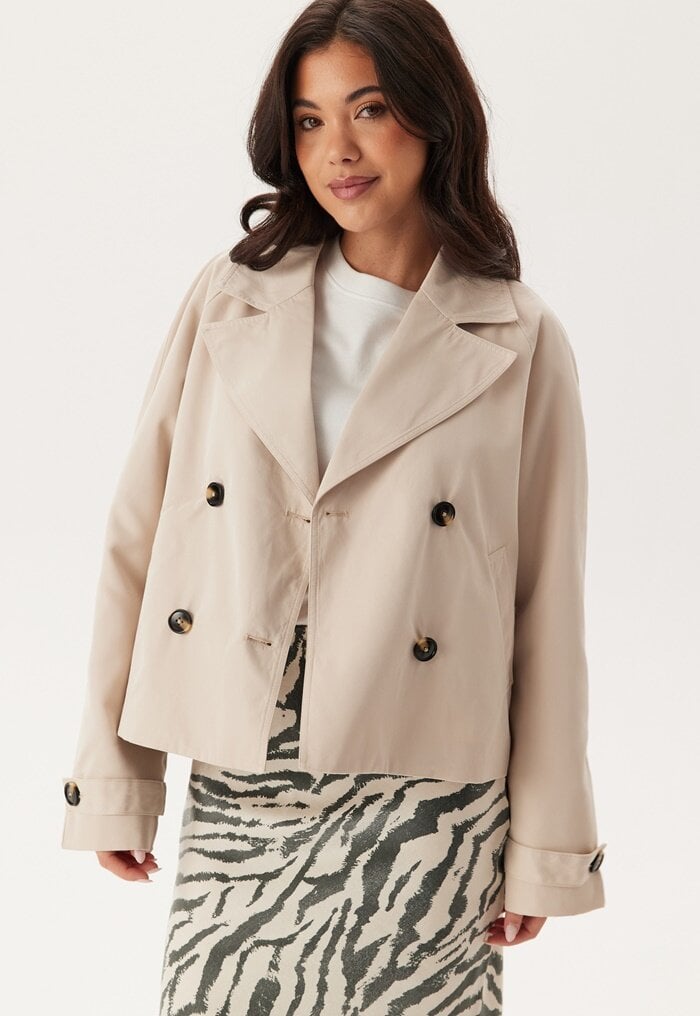 Pieces Pcscarlett Ls Short Trenchcoat