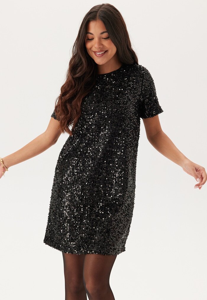 Pieces Pcserena Sequin Ss O-neck Dres