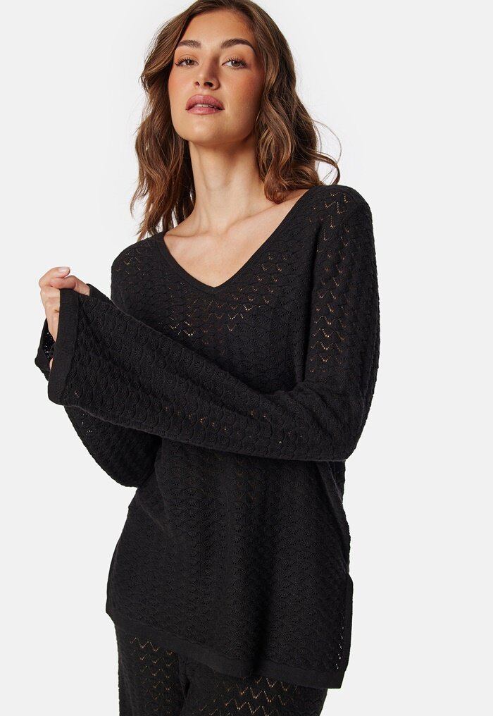 VERO MODA Vmiberia Ls V-neck Long Knit B