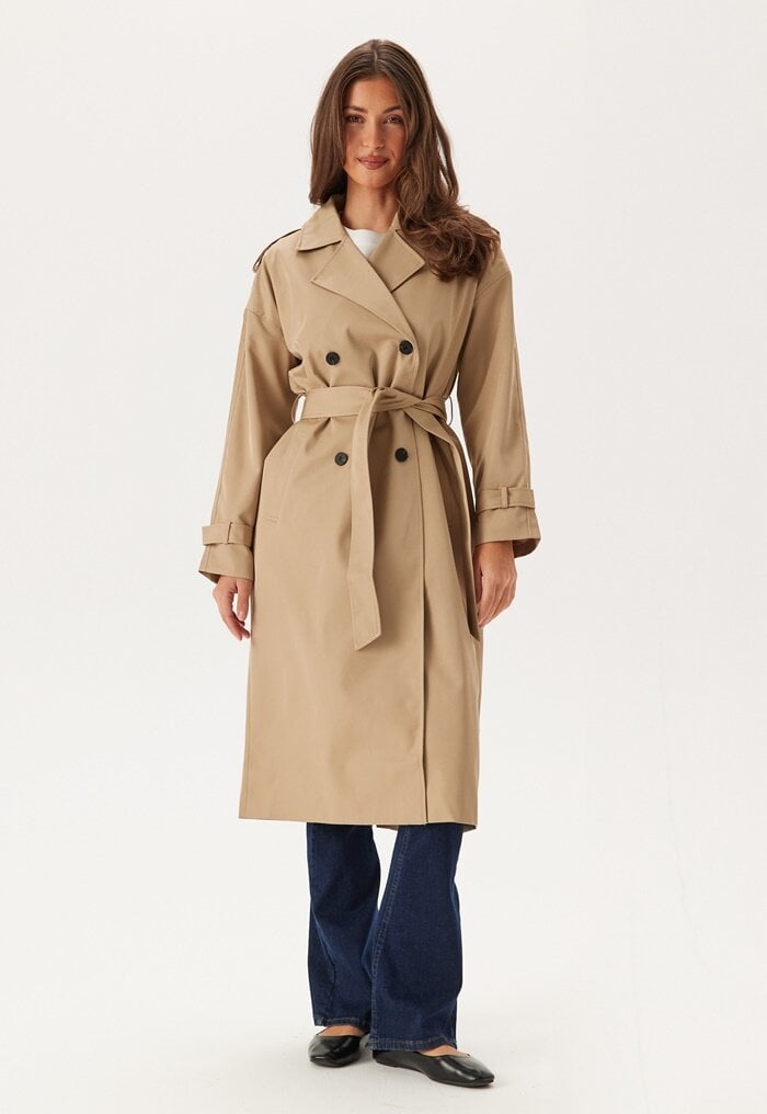 VILA Viaddison L/S LONG TRENCHCOAT 