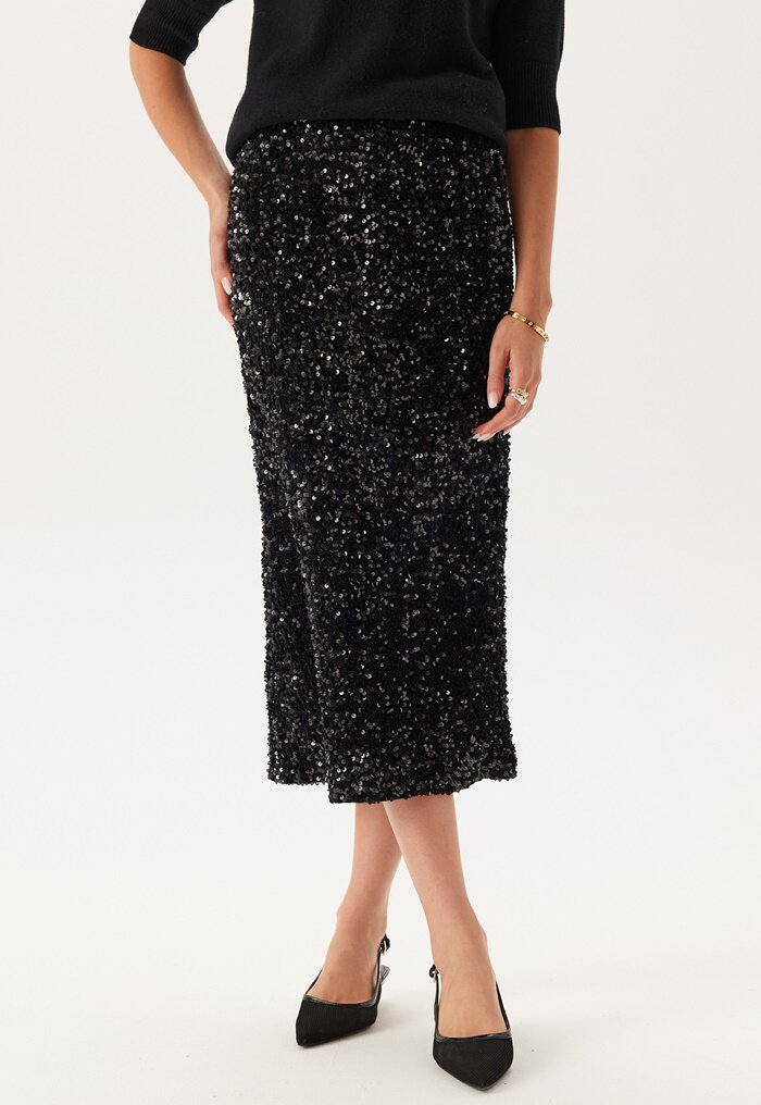 VILA Vifaith Hw Midi Sequin Skirt