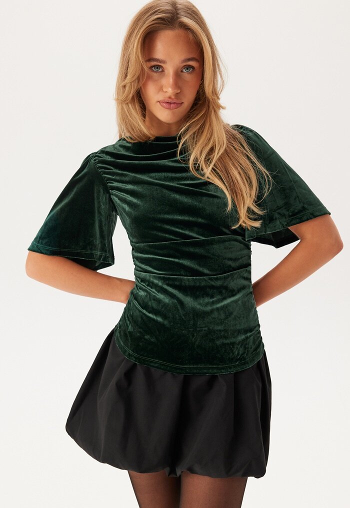 VILA Vivelma Velour 2/4 O-NECK TOP 