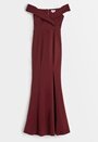 Marianna folded off shoulder gown
