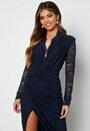 Lace Long Sleeve Rouch Dress
